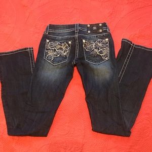 Miss Me boot cut dark denim jeans.  Size 25